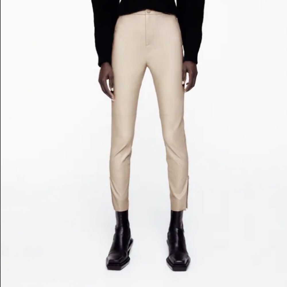 Zara Vegan Leather Skinny Pants